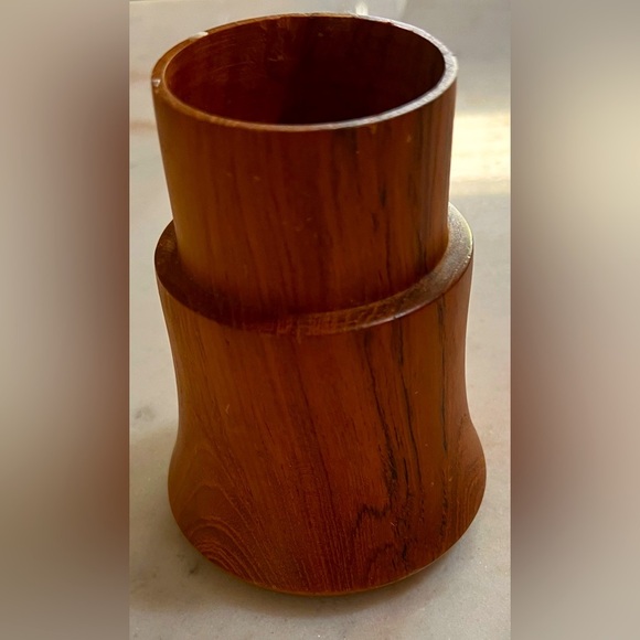 Vintage Dolphin Teak Hurricane Candle Holder - Picture 1 of 5